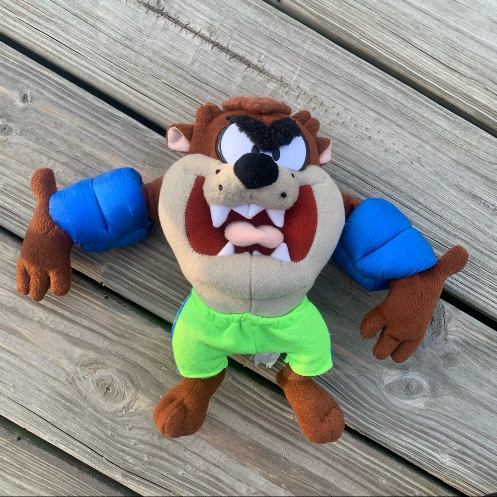 2003 Looney Tunes Taz Swimming Plush